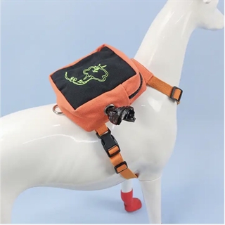 Hunde rygsæk med grønt lys